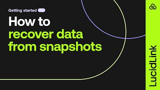 How to recover data from snapshots [upl. by Wash]