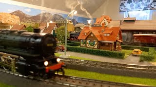 Model Railway Layout absolutely amazing steam and diesel locomotives [upl. by Kreit578]