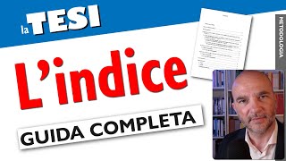 LINDICE della Tesi inserirlo e gestirlo con Word GUIDA COMPLETA [upl. by Teriann]