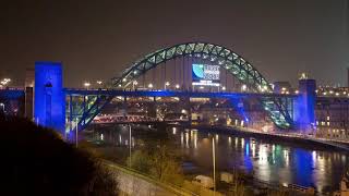 Rugby World Cup 2015 Tyne Bridge Sign [upl. by Wilscam]