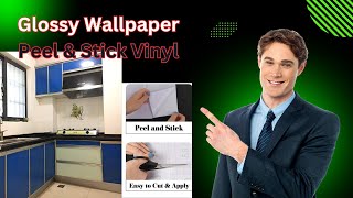 Glossy Wallpaper Peel amp Stick Vinyl  glossy self adhesive wallpaper  Wallpaper For Wall [upl. by Eentrok]