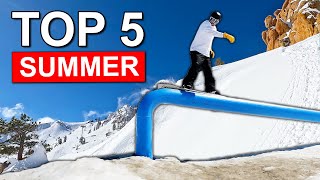 Top 5 Summer Snowboarding Destinations [upl. by Nomelihp930]