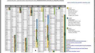 GRATUIT  CALENDRIER VACANCES SCOLAIRES 20182019 [upl. by Ahsemed532]