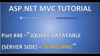 Part 48 Searching  JQuery DataTable Server Side Processing  ASPNET MVC [upl. by Willetta830]