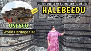 Halebeedu Hoysaleshwara Temple  UNESCO World Heritage site  Chikmagalur Road Trip [upl. by Refynnej]