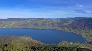 4K Autumn Lake Ägerisee Zug SWITZERLAND アルプス山脈 [upl. by Hachman]