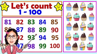 Learn how to count from 1  100  Counting numbers 1 to 100  Counting tutorial for kids [upl. by Damita]