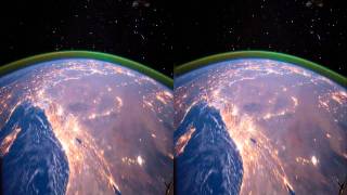 View of Earth From Space Station in HD 3D [upl. by Girard]