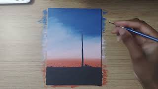 Easy Acrylic Painting idea  Step by Step Tutorial for Beginners [upl. by Iaverne]