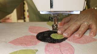 How to Machine Stitch Applique by Jill Finley of Jillily Studio  Fat Quarter Shop [upl. by Akialam]