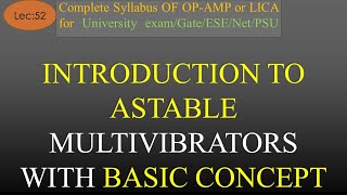 Lec52 Introduction to Astable Multivibrators using OpAmp Explained OpAmp  R K Classes Hindi [upl. by Timothea]