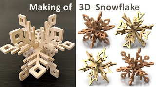 Christmas decoration Making of 3D Snowflake [upl. by Aisul]