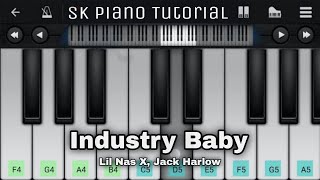 INDUSTRY BABY Lil Nas X Jack Harlow  Perfect Piano Tutorial On Mobile Piano [upl. by Calley73]