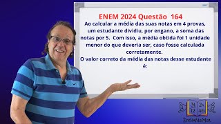 Enem 2024 questão 164 média com Jeff Pezeta [upl. by Aivatnuhs]