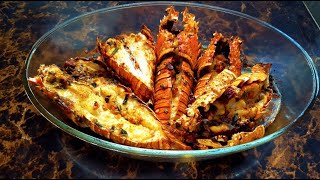 Garlic butter Lobster Jamaican style [upl. by Eiram]