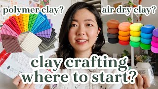 ⭐️ Types of Crafting Clay for Beginners ⭐️ Polymer Clay vs Air Dry [upl. by Ansell105]