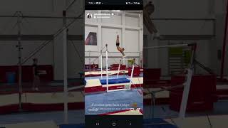 Angelina Melnikova bars training gymnastics 20240704 Instagram [upl. by Phaedra]