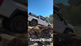 toyota Tacoma tests out clearance on 4x4 log obstacle climb 🪵 shorts tacoma trucks vehicles [upl. by Roxanne]