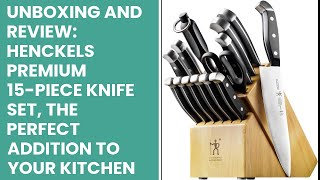 Unboxing and Review HENCKELS Premium 15Piece Knife Set the Perfect addition to your Kitchen [upl. by Ahsert]