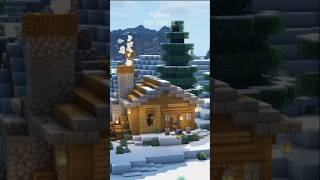 Minecraft Winter Cabin  Starter House Timelapse [upl. by Leraj341]