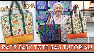 How To Make A Tote Bag  In Only 6 Easy Steps [upl. by Yrrah]