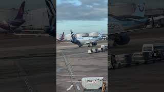 Aegean A320 Taxiing in Manchester airport after a flight from Heraklion [upl. by Kopaz]