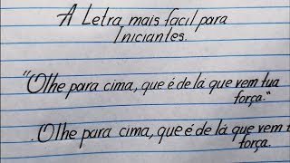 A Letra mais Fácil para iniciantes praticar Caligrafia Alfabeto Maiusculo [upl. by Aracahs]