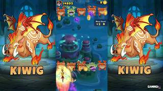 Everwing Sidekick Gameplay  New Rare Dragon Kiin Kigi and Kiwig [upl. by Lahtnero]