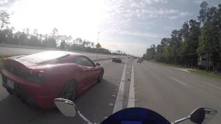 Ferrari F430 vs ZX14 ZZ1400 [upl. by Black855]