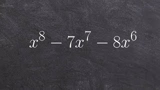 How to factor a trinomial to a higher power by factoring out GCF and then the quadratic [upl. by Suedaht]