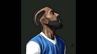 Nipsey Hussle Dedication Piano Cover and Time Lapse Procreate Art [upl. by Lechar]