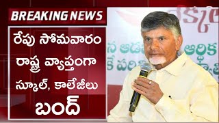 Ap schools colleges bandh tomorrow latest news  ap schools colleges holidays in August 2024 [upl. by Nalor443]