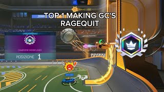 Top 1 Making Grand Champions Rage Quit  Rocket League Sideswipe [upl. by Notelrahc]