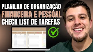 PLANILHA DE ORGANIZAÇÃO FINANCEIRA E PESSOAL COM TAREFAS E AGENDA  EXCEL ONLINE 2024 [upl. by Aicnorev]