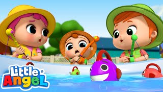 Learning Colors with 10 Little Fishies  Little Angel Color Songs amp Nursery Rhymes  Learn Colors [upl. by Dunaville]