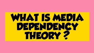 MEDIA DEPENDENCY THEORY EXPLAINED IN HINDINTA UGC NET MASS COMMUNICATIONBY PRIYANKA RANA [upl. by Tumer]