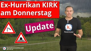 ExHurrikan KIRK am Donnerstag mit viel Wind und viel Regen [upl. by Ybocaj]