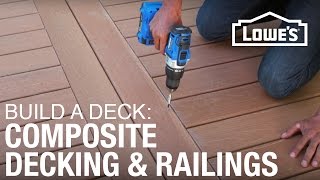 How To Build a Deck  Composite Decking amp Railings 3 of 5 [upl. by Maleeny991]