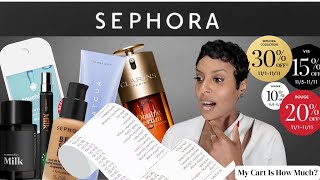 MY CART IS HOW MUCH 2024 Sephora’s Fall Savings Event [upl. by Hiroko]