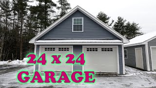 ✨✨24x24 Garage  Attic and Staircase  Vinyl Siding  ManCave  Custom Design  Postwoodworking Shed [upl. by Phyllys]