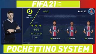 FIFA 21 CUSTOM TACTICS  POCHETTINO PSG 433 SYSTEM [upl. by Jeffery581]