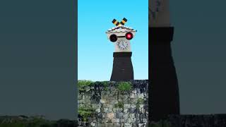 AI video creation railroad crossing that fall in river shorts funny trending railroad [upl. by Oicam]