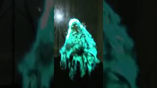 Halloween Decoration Ghost Projected Onto Vapor From A fog Machine [upl. by Nodyarg]