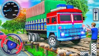 Most thrilling hill truck simulator with an Offroad Indian trucks gameplay [upl. by Yeclehc]