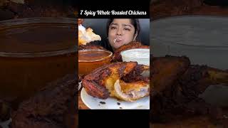 Spicy Whole Roasted Chickens 😋 indianmukbangshow mukbang chickenrecipe youtubeshotseatingvideos [upl. by Keithley]