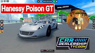 Hanessy Poison GT for 3000000 CDT Test Обзор на Ханесси Поисон ЖТ в КДТ Car Dealership Tycoon [upl. by Emmy251]