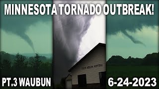 Tornado Outbreak in Northwest Minnesota  June 24 2023 Pt3  Waubun Intercept [upl. by Jonell]