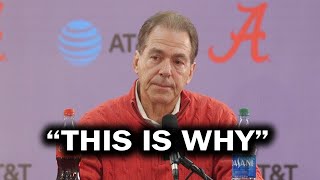 Nick Saban Addresses WHY He Retired [upl. by Javler741]