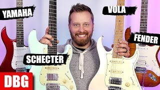 The Ultimate HSS quotSTRATquot Comparison  Fender Yamaha Schecter and Vola [upl. by Aryamoy]