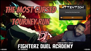 THE MOST CURSED TOURNAMENT RUN IVE EVER HAD dbfz  DRAGON BALL FIGHTERZ [upl. by Gerry]